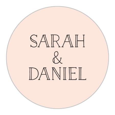 Type Frame Wedding Stickers