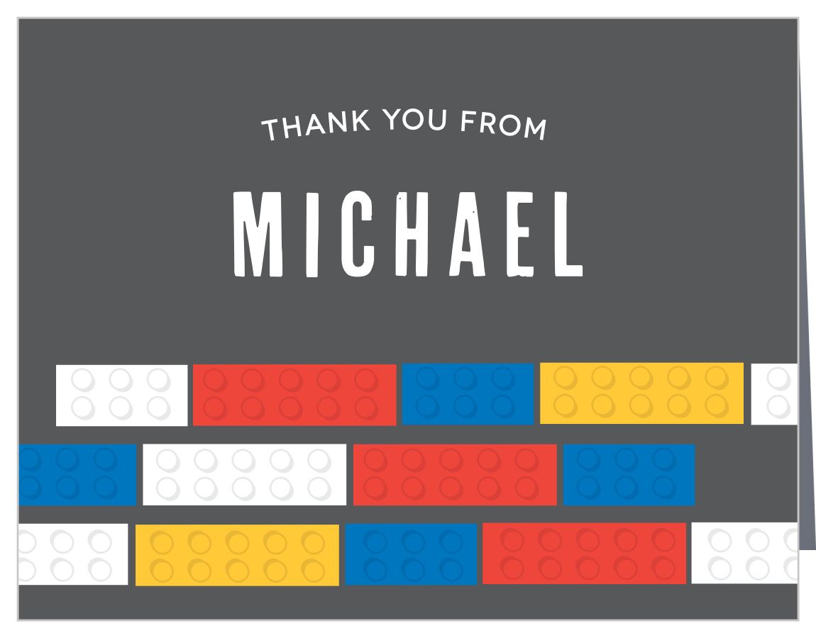 Building Bricks Children's Birthday Thank You Cards