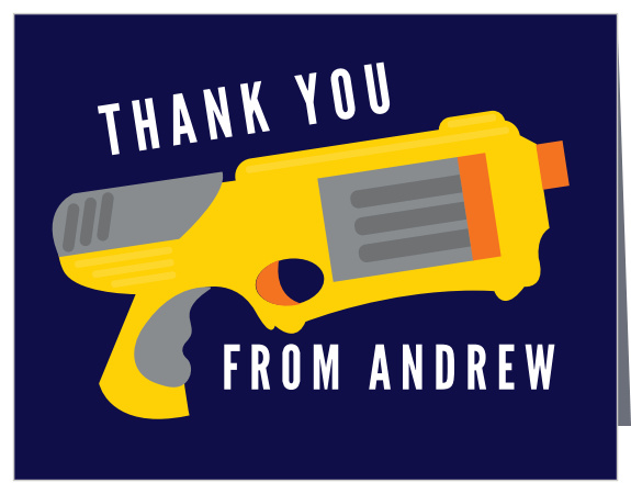 Dart Battle Children's Birthday Thank You Cards