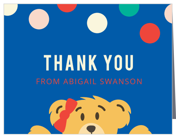 Teddy Bear Children's Birthday Thank You Cards