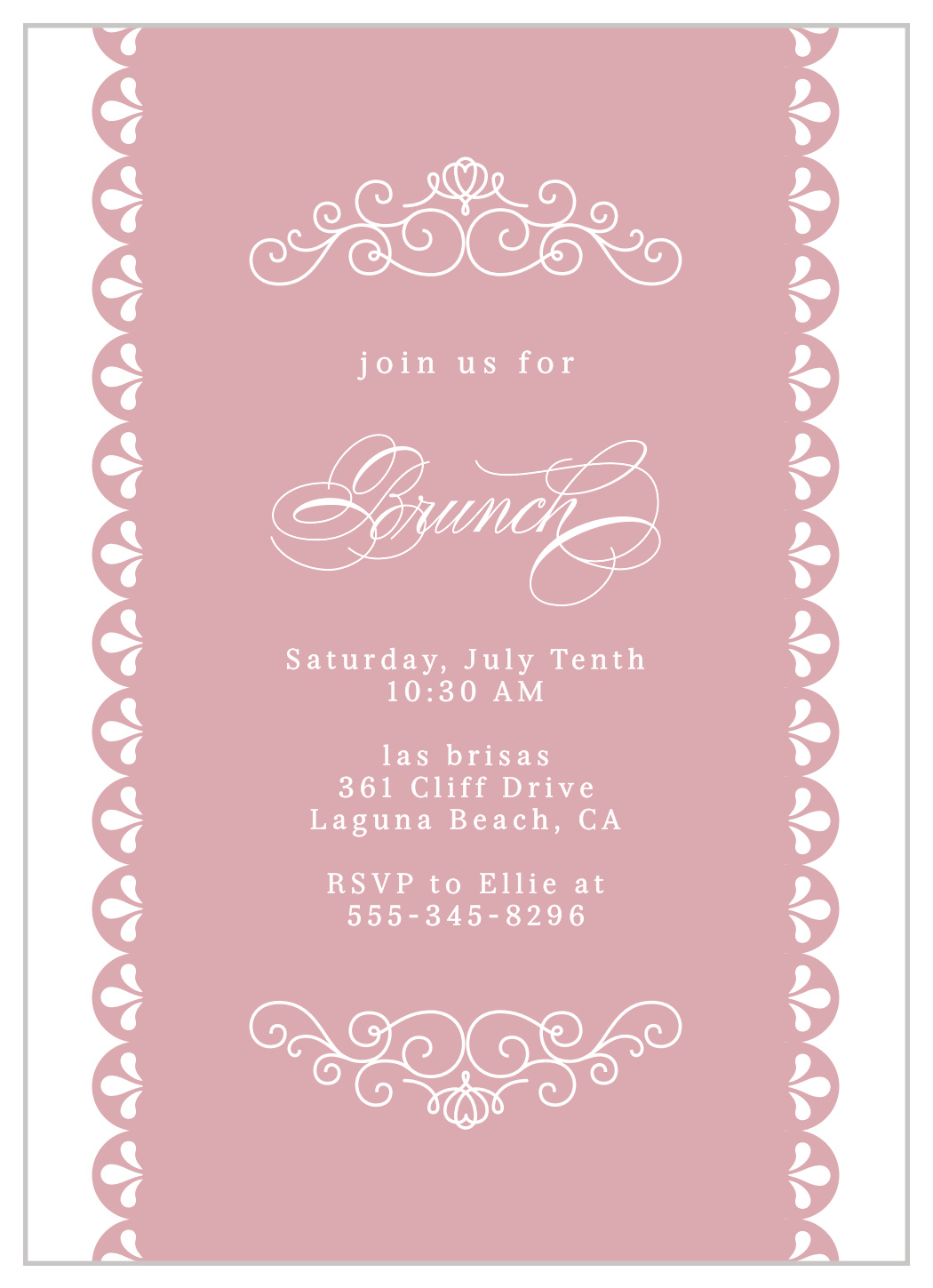 Lavish Brunch Party Invitations