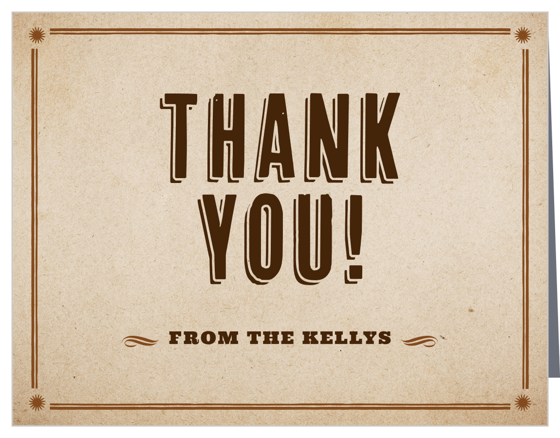 BBQ Bash Party Thank You Cards