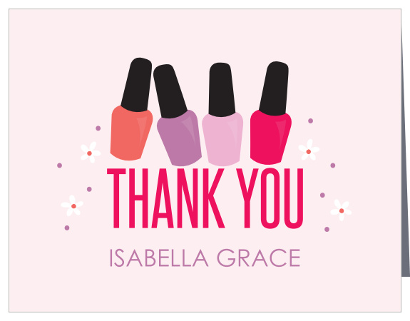 Spa Time Party Thank You Cards