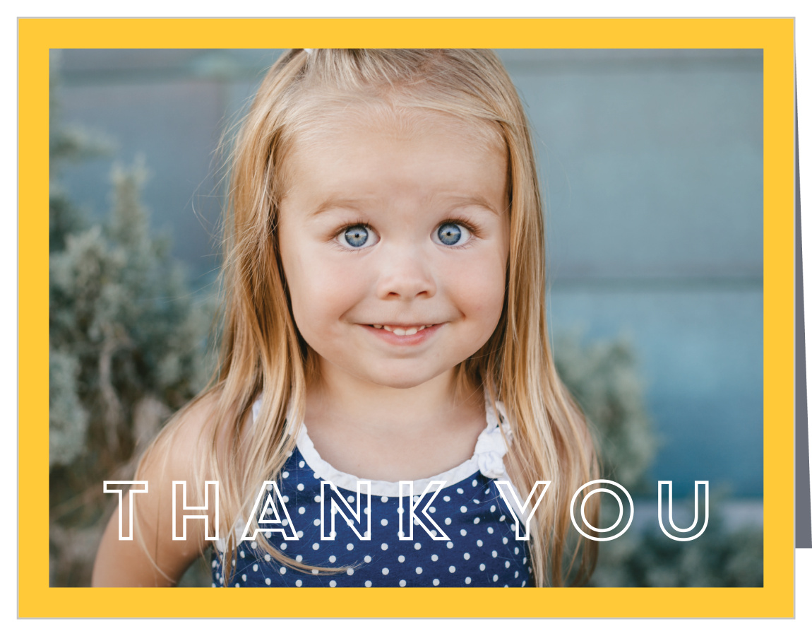 Colorful Border Children's Birthday Thank You Cards