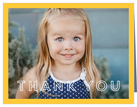 Colorful Border Children's Birthday Thank You Cards