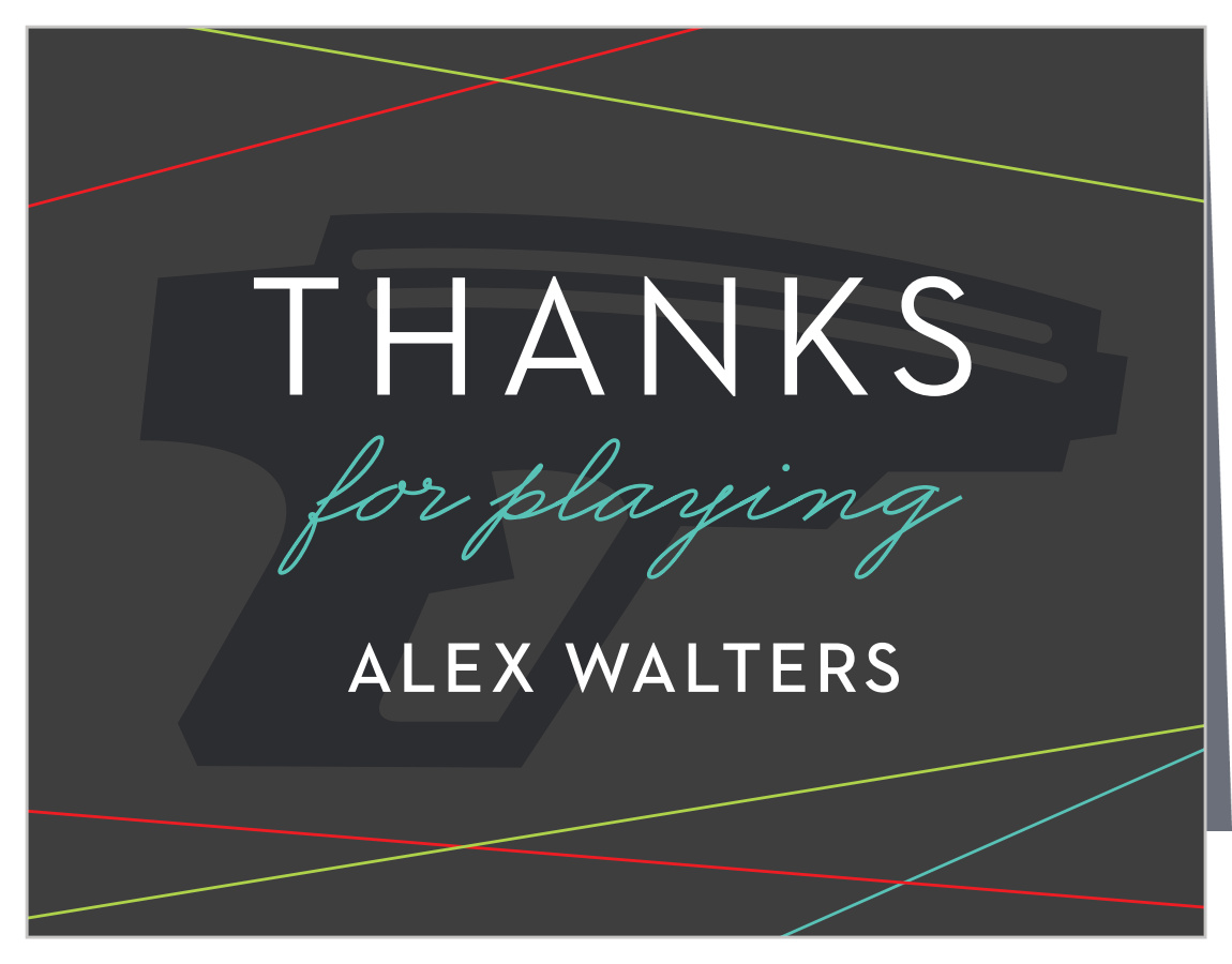 Laser Tag Children's Birthday Thank You Cards