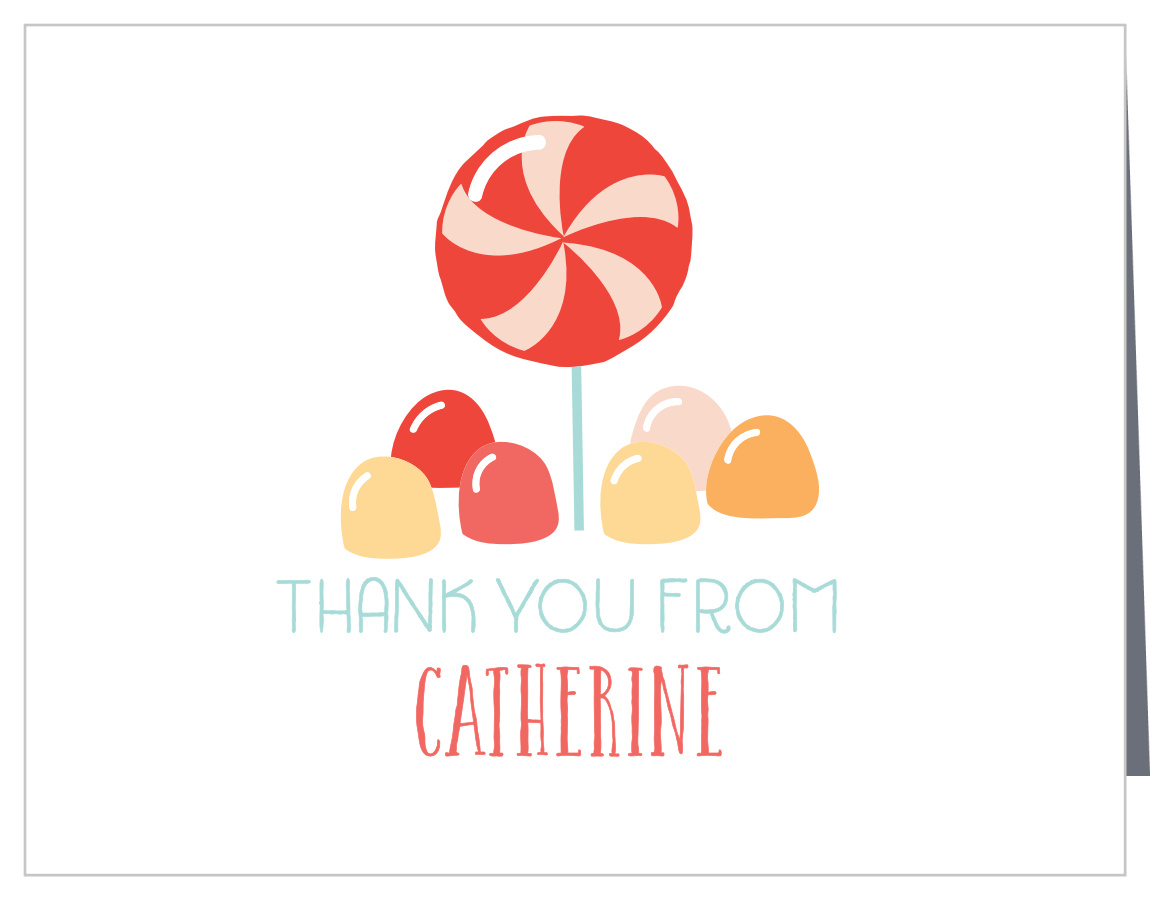 Candy Land Children's Birthday Thank You Cards