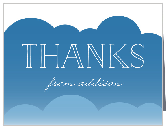 On A Cloud Children's Birthday Thank You Cards