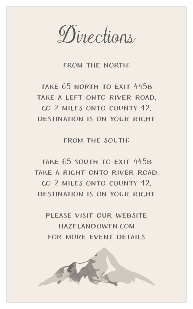 Forest Escape Direction Cards