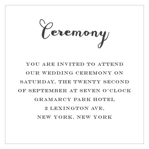 Chalkboard Frame Ceremony Cards