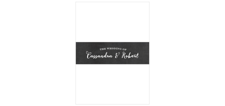 Chalkboard Frame Wedding Belly Bands