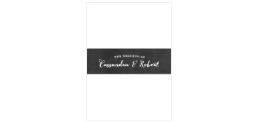 Chalkboard Frame Wedding Belly Bands