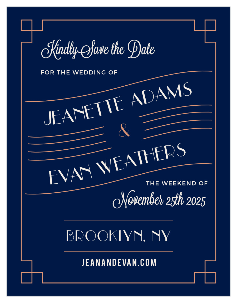 Coney Island Foil Save the Date Magnets