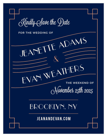 Take friends and family back in time with the Coney Island Foil Save-the-Date Magnets. 