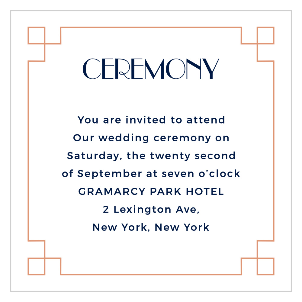 Coney Island Foil Ceremony Cards