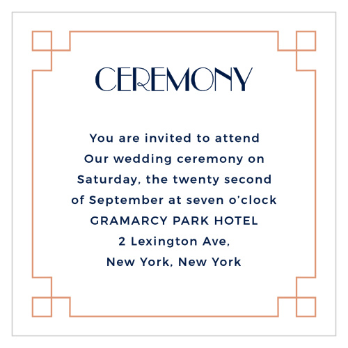 Coney Island Foil Ceremony Cards