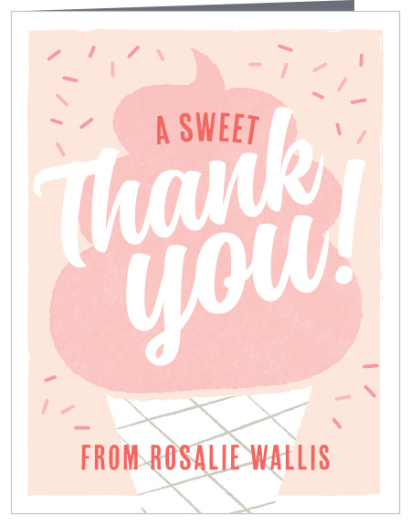 Show your guests how great they are with the Scream for Ice Cream Children's Birthday Party Thank You Cards