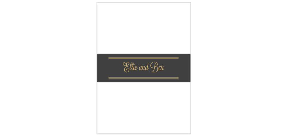 Rhapsody in Red Foil Wedding Belly Bands