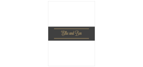 Rhapsody in Red Foil Wedding Belly Bands