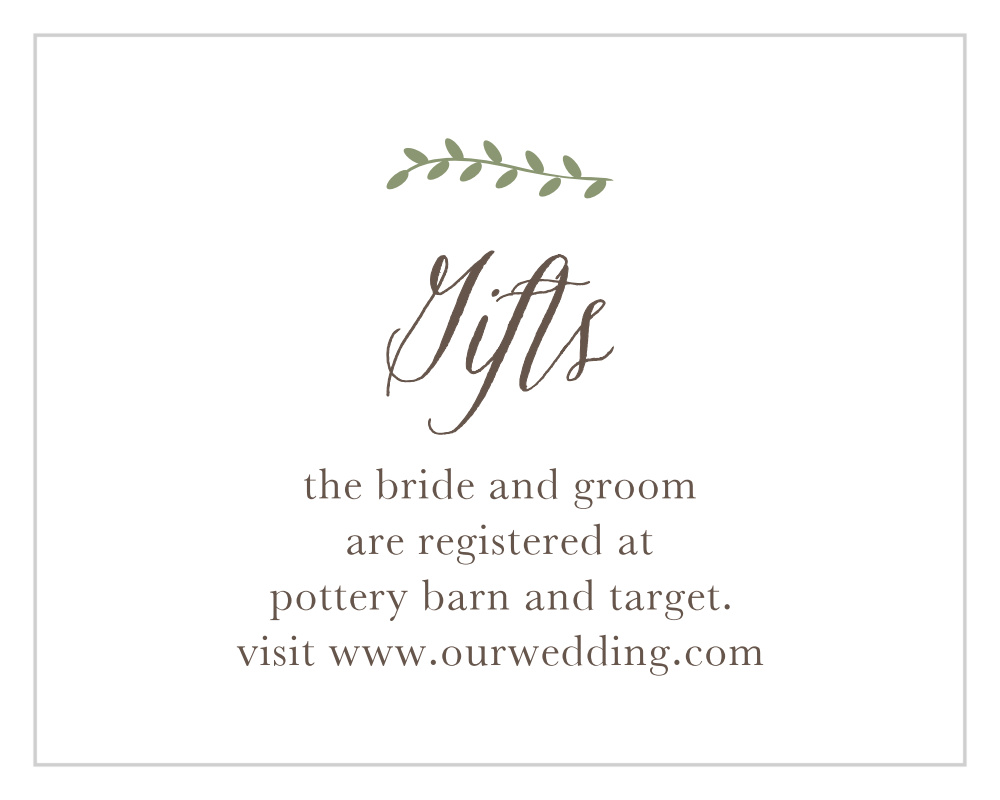 Bohemian Floral Registry Cards