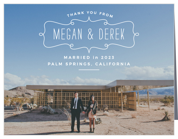 Brisk Blue Skies Wedding Thank You Cards