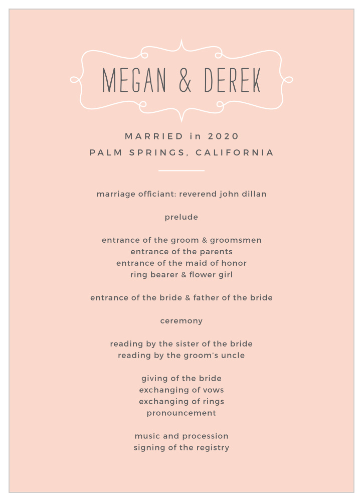 Brisk Blue Skies Wedding Programs