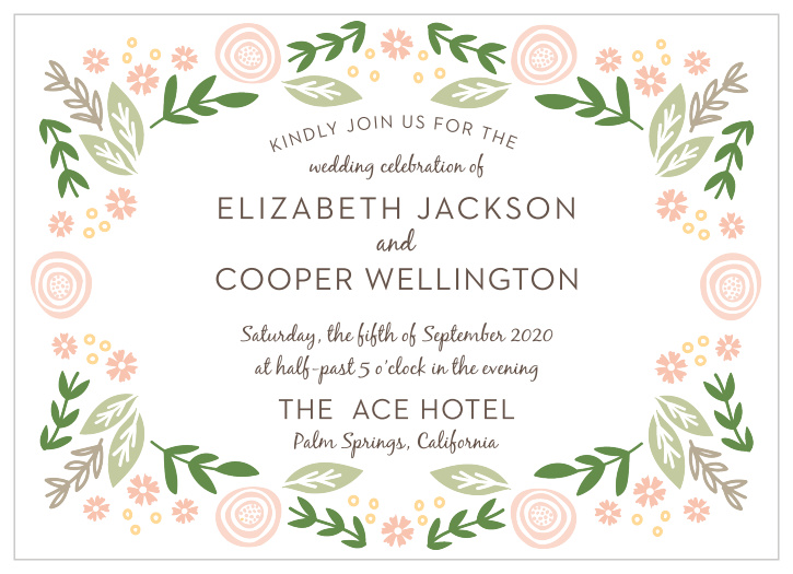 See the whimsical florals and trendy fonts of the Gardens Abound Wedding Invitations in your wedding colors.