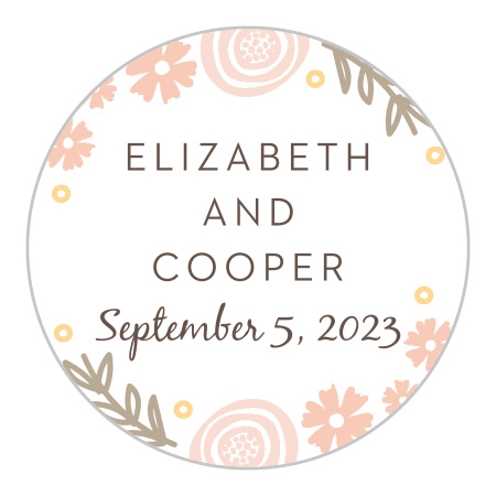 Gardens Abound Wedding Stickers
