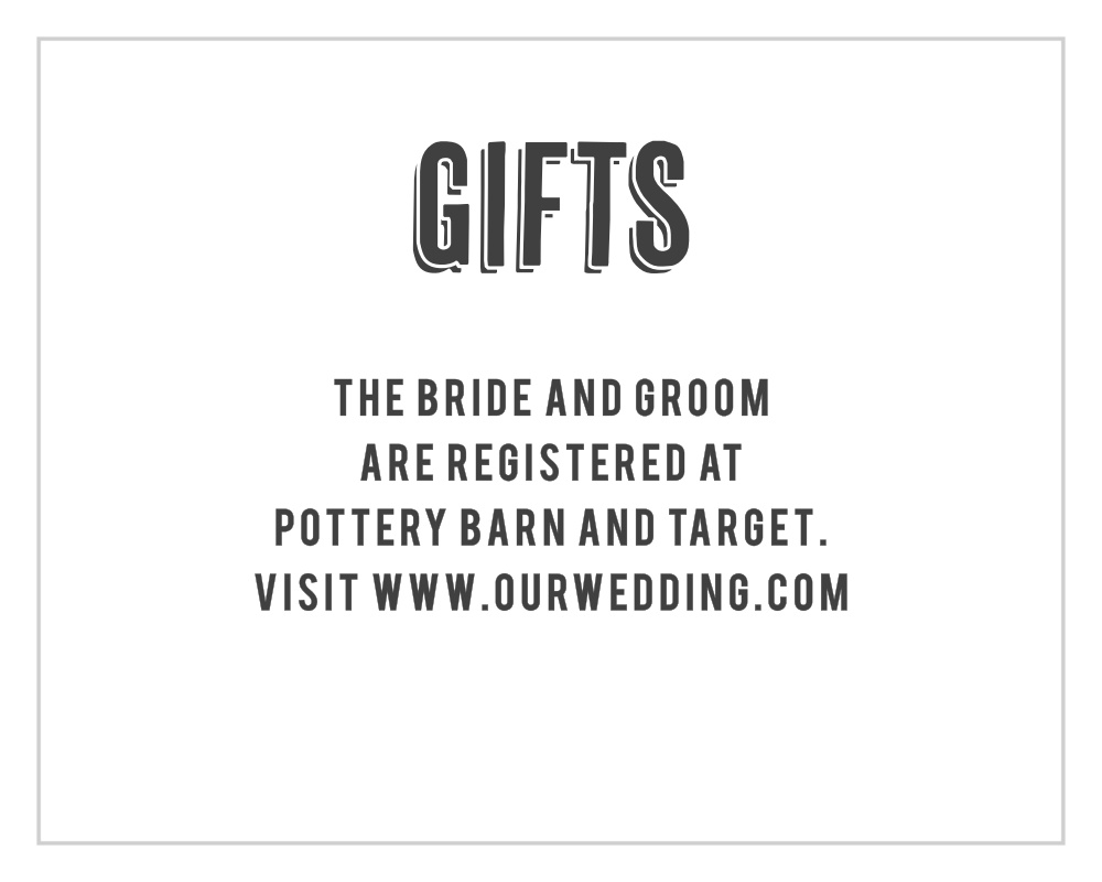 Chalkboard Stamp Registry Cards
