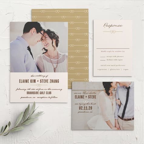 Linked Hearts Wedding Invitations