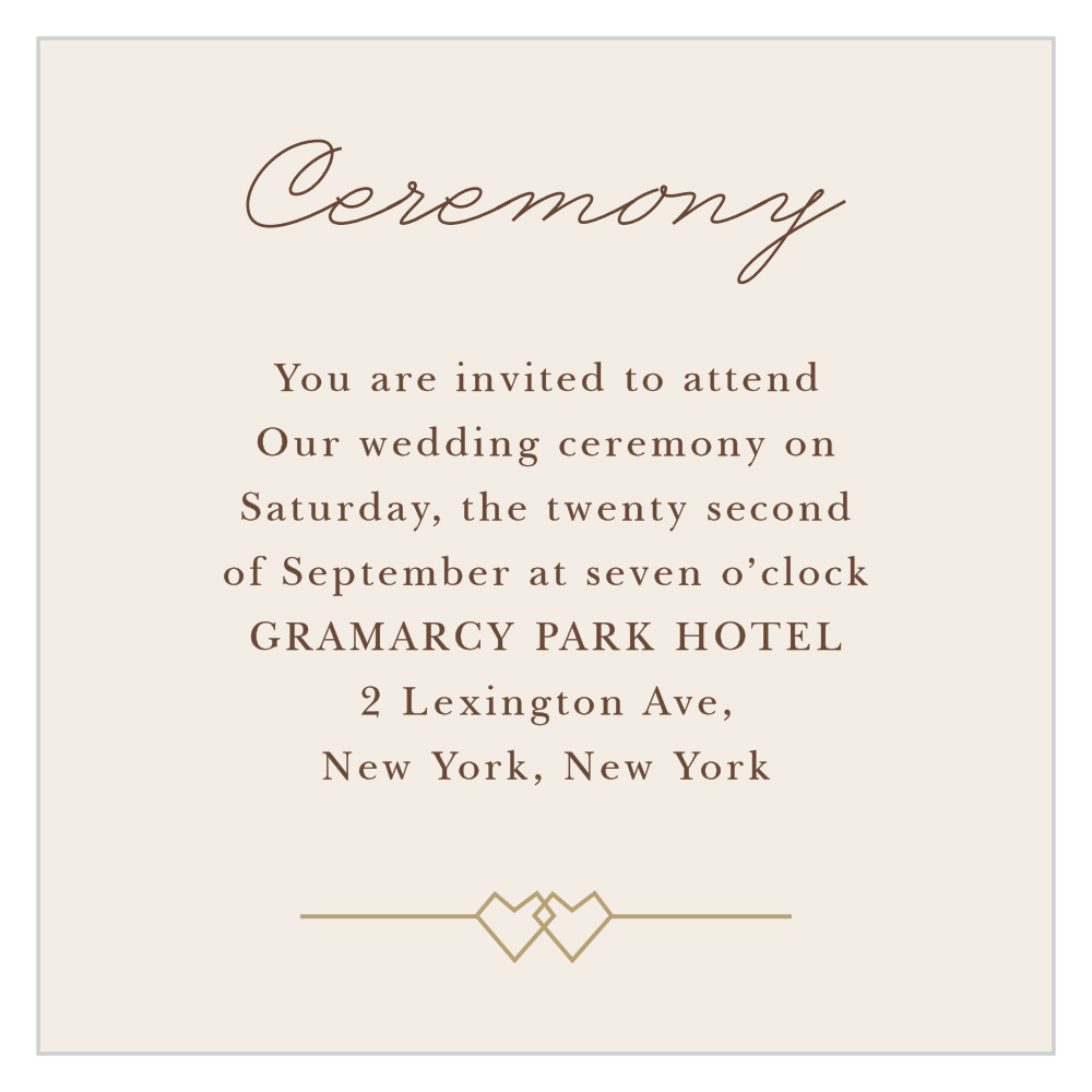 Linked Hearts Ceremony Cards