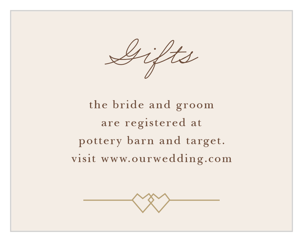 Linked Hearts Registry Cards