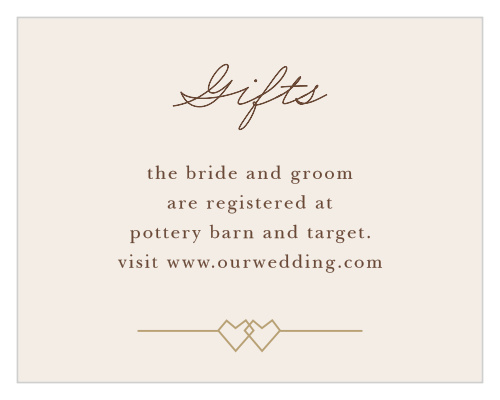 Linked Hearts Registry Cards