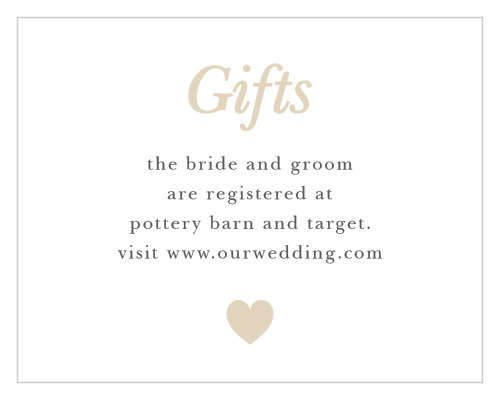 Sophisticated Shimmer Registry Cards