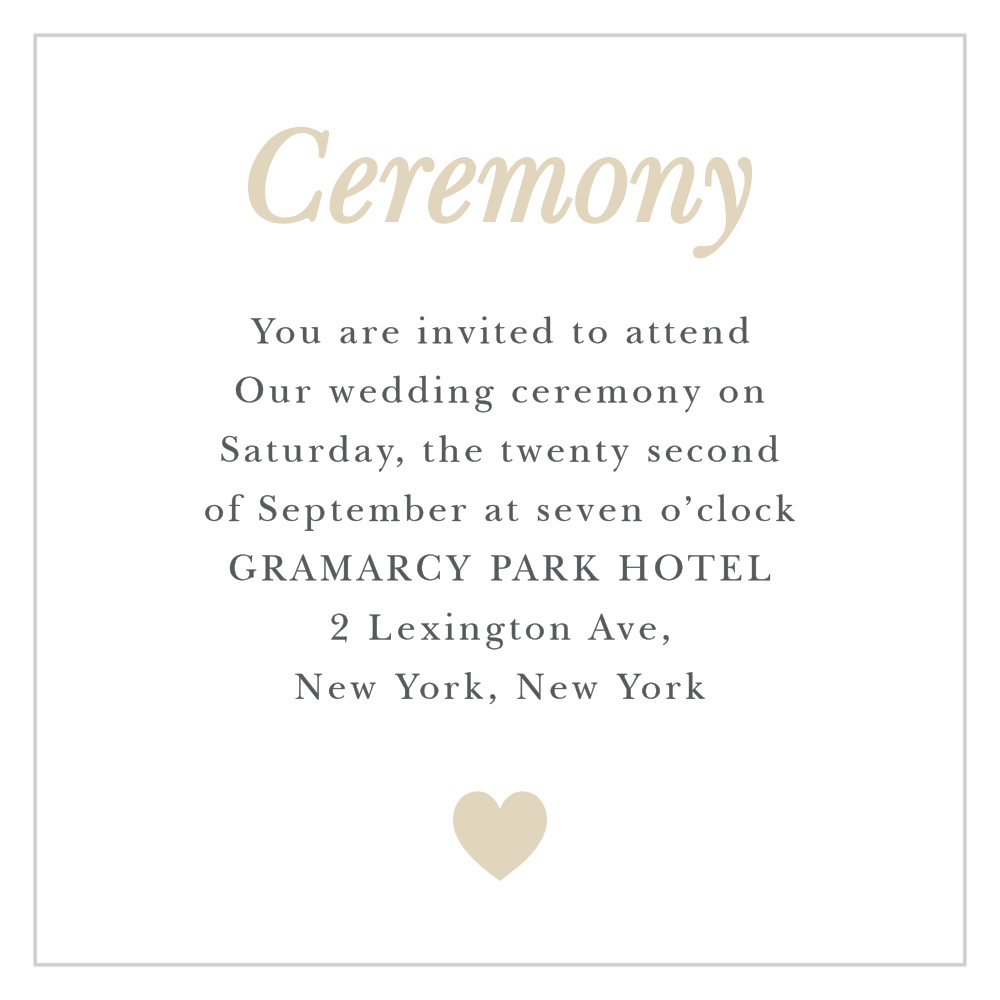 Sophisticated Shimmer Ceremony Cards