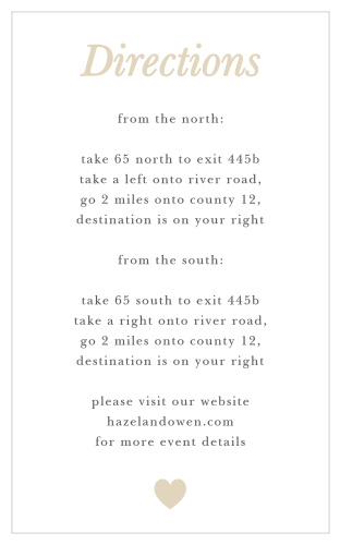 Sophisticated Shimmer Direction Cards