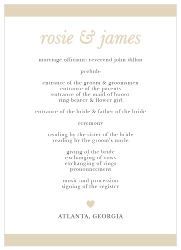 Sophisticated Shimmer Wedding Programs