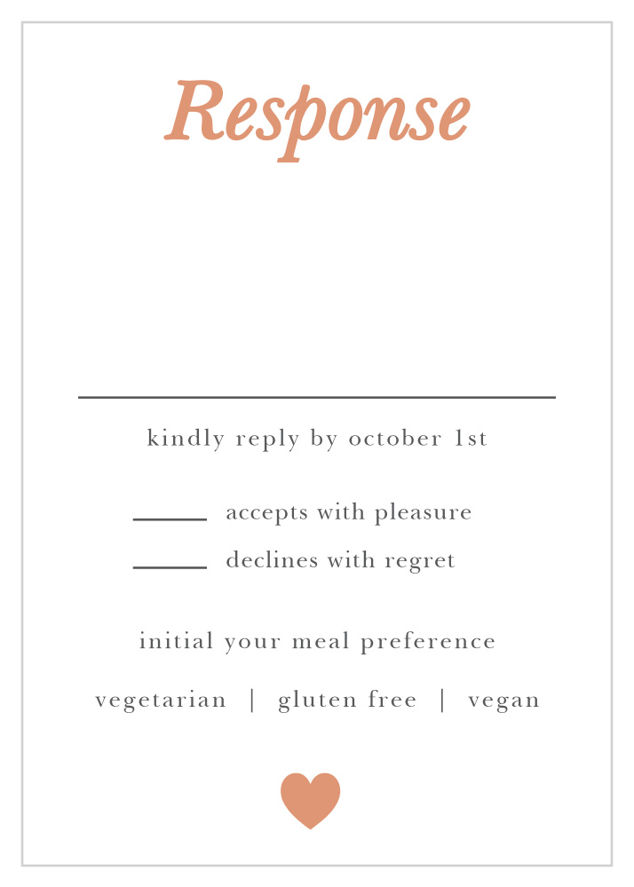 Sophisticated Shimmer Foil Response Cards