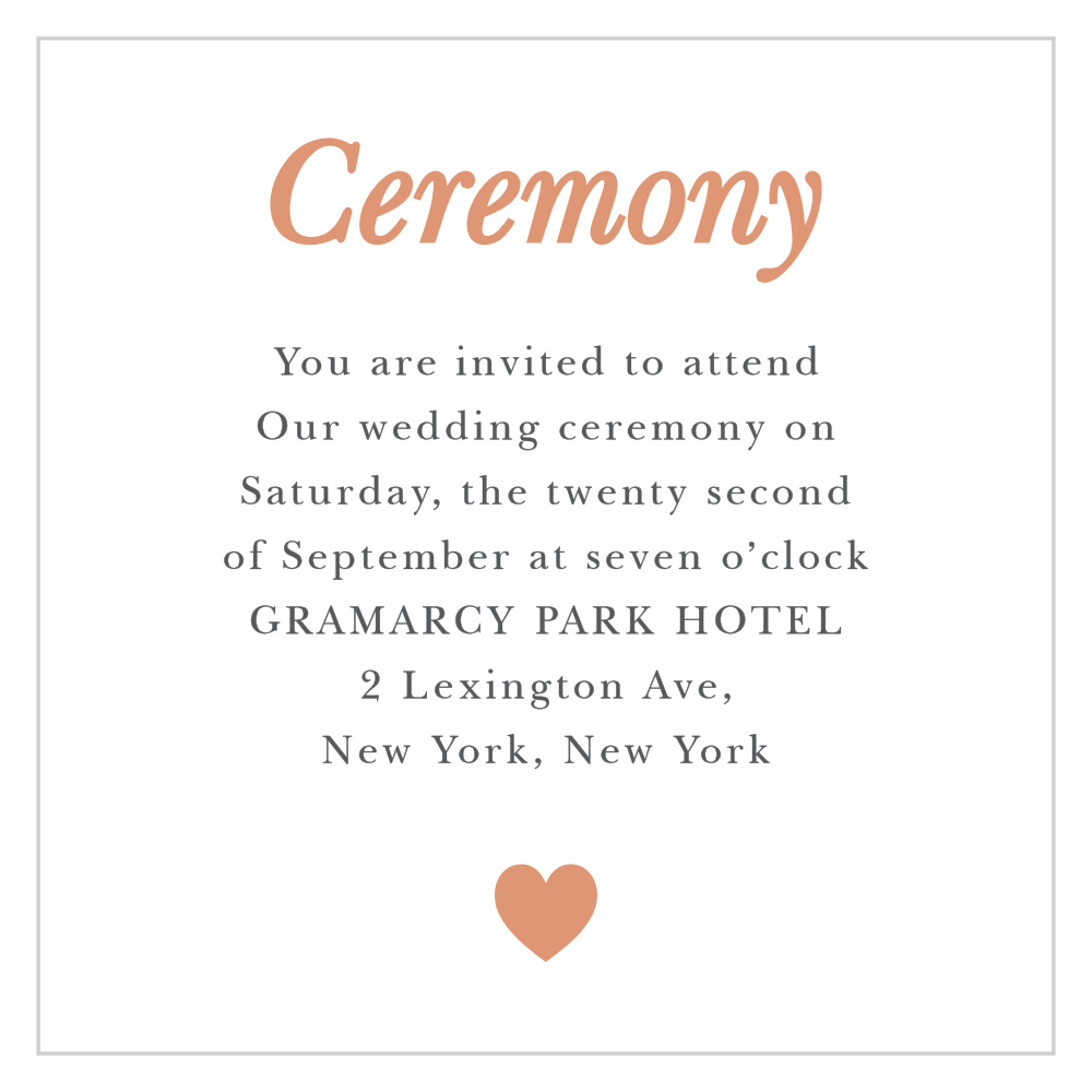 Sophisticated Shimmer Foil Ceremony Cards