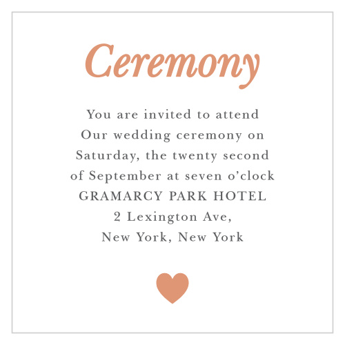 Sophisticated Shimmer Foil Ceremony Cards