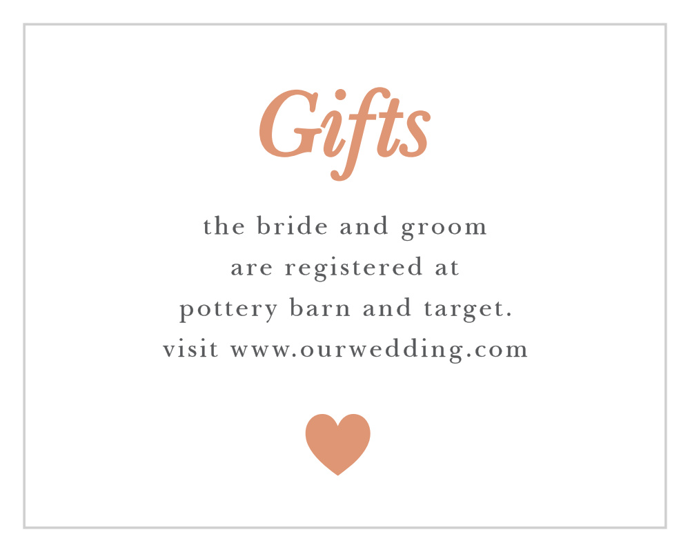 Sophisticated Shimmer Foil Registry Cards