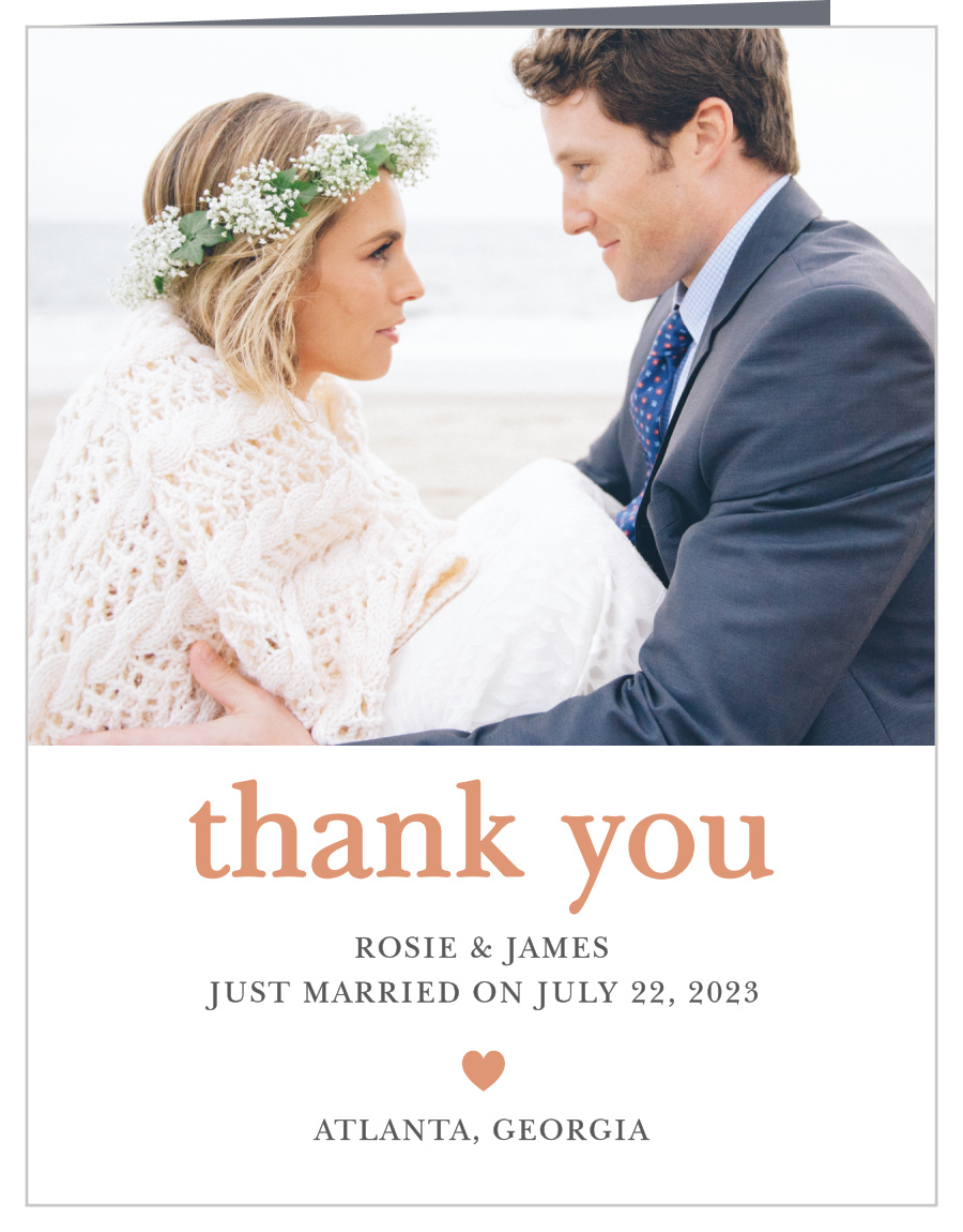 Sophisticated Shimmer Foil Wedding Thank You Cards