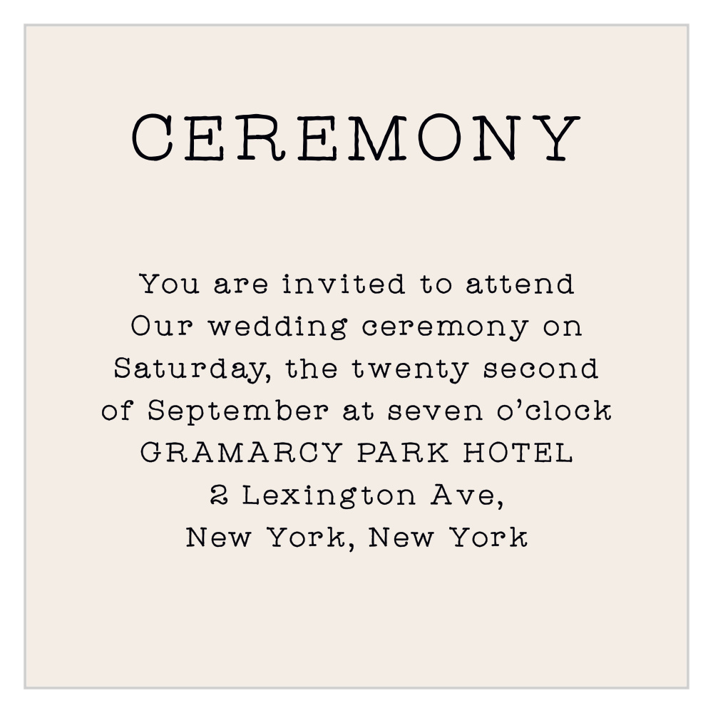 Make a List Ceremony Cards