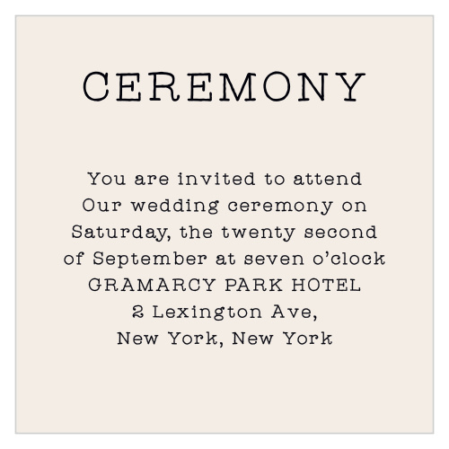 Make a List Ceremony Cards