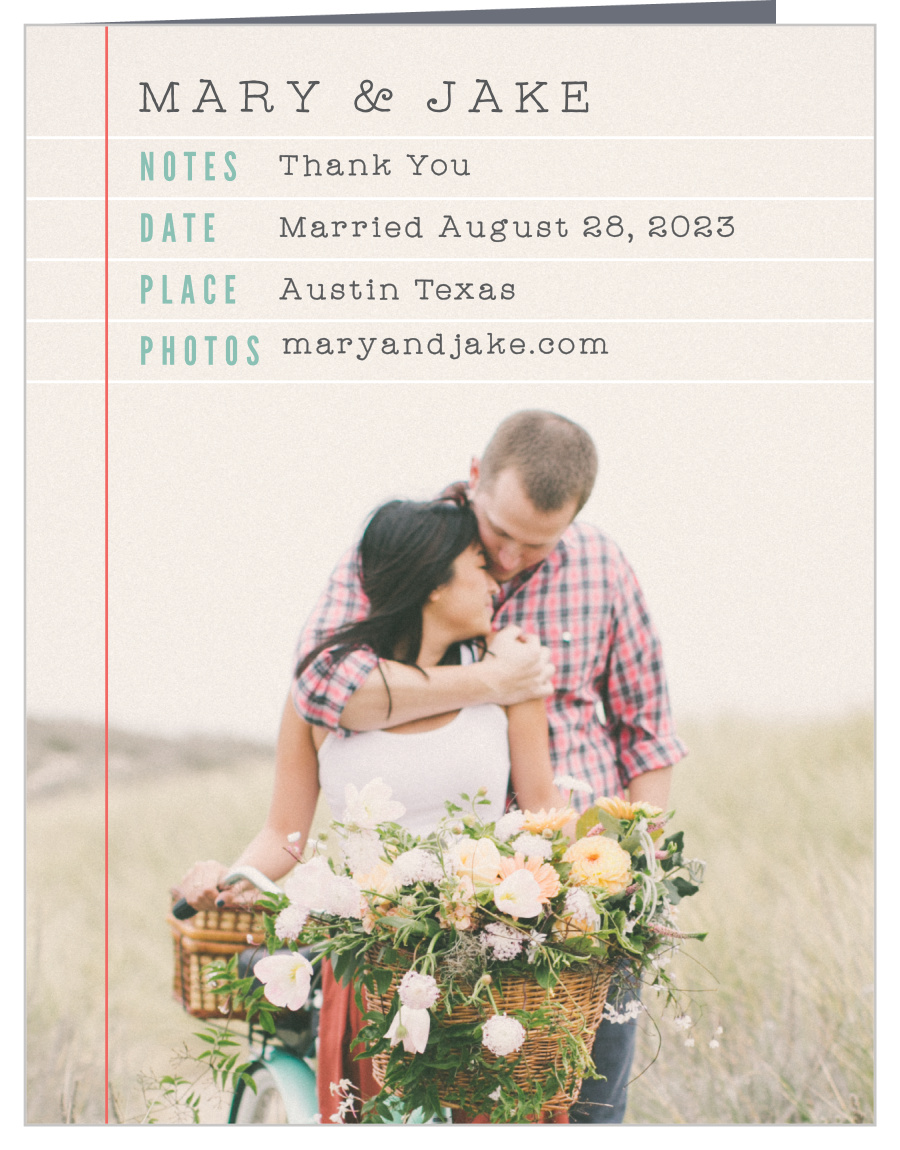 Make a List Wedding Thank You Cards