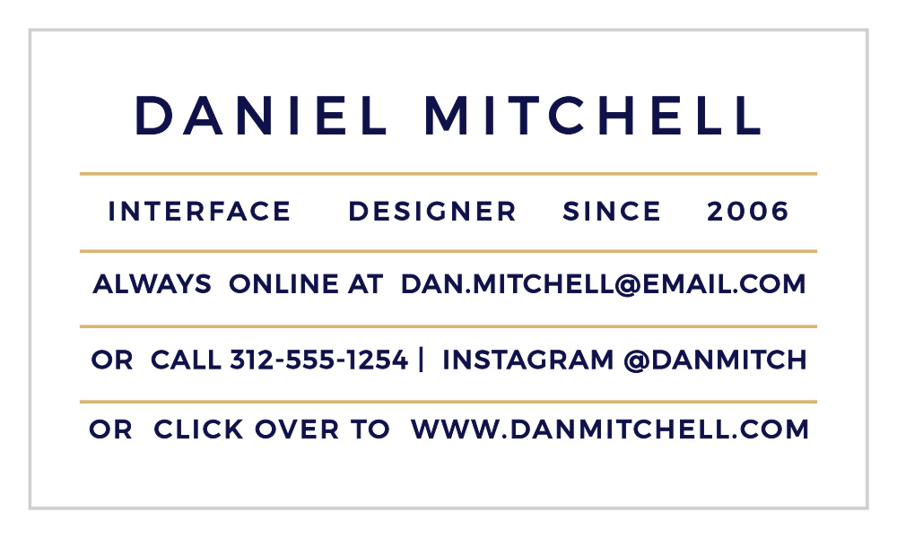Modern Alignment Foil Business Cards