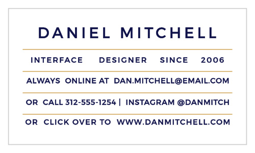 Modern Alignment Foil Business Cards