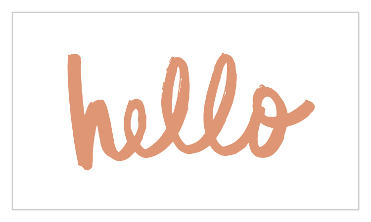 Bold Hello Foil Business Cards
