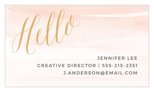 Give clients a business card they will remember with the Painted Wash Foil Business Cards.