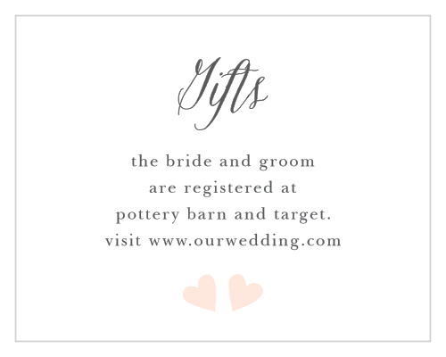Floating Ribbon Registry Cards